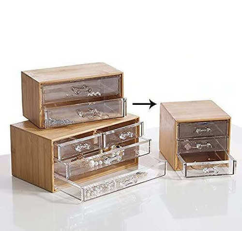 make-up storage boxes & bins Countertop Drawer  Mini 3 Drawer makeup Vanity Organizer cosmetic Storage Organization Drawers