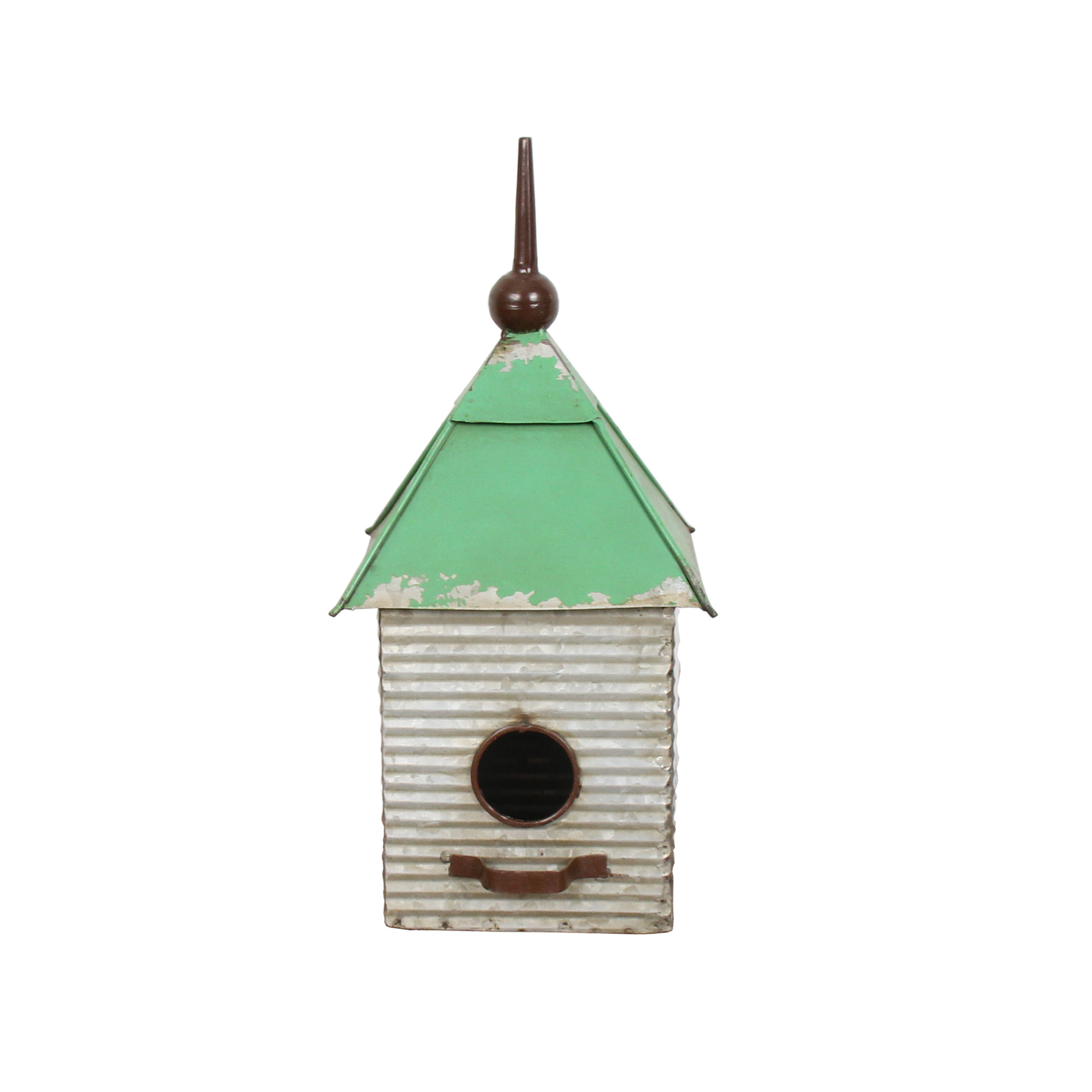 HYKING Corrugated Galvanized Tin Pagoda Decorative Bird Cage Birdhouse For Garden Decoration