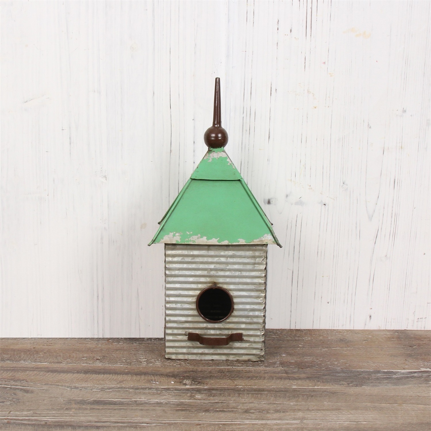 HYKING Corrugated Galvanized Tin Pagoda Decorative Bird Cage Birdhouse For Garden Decoration