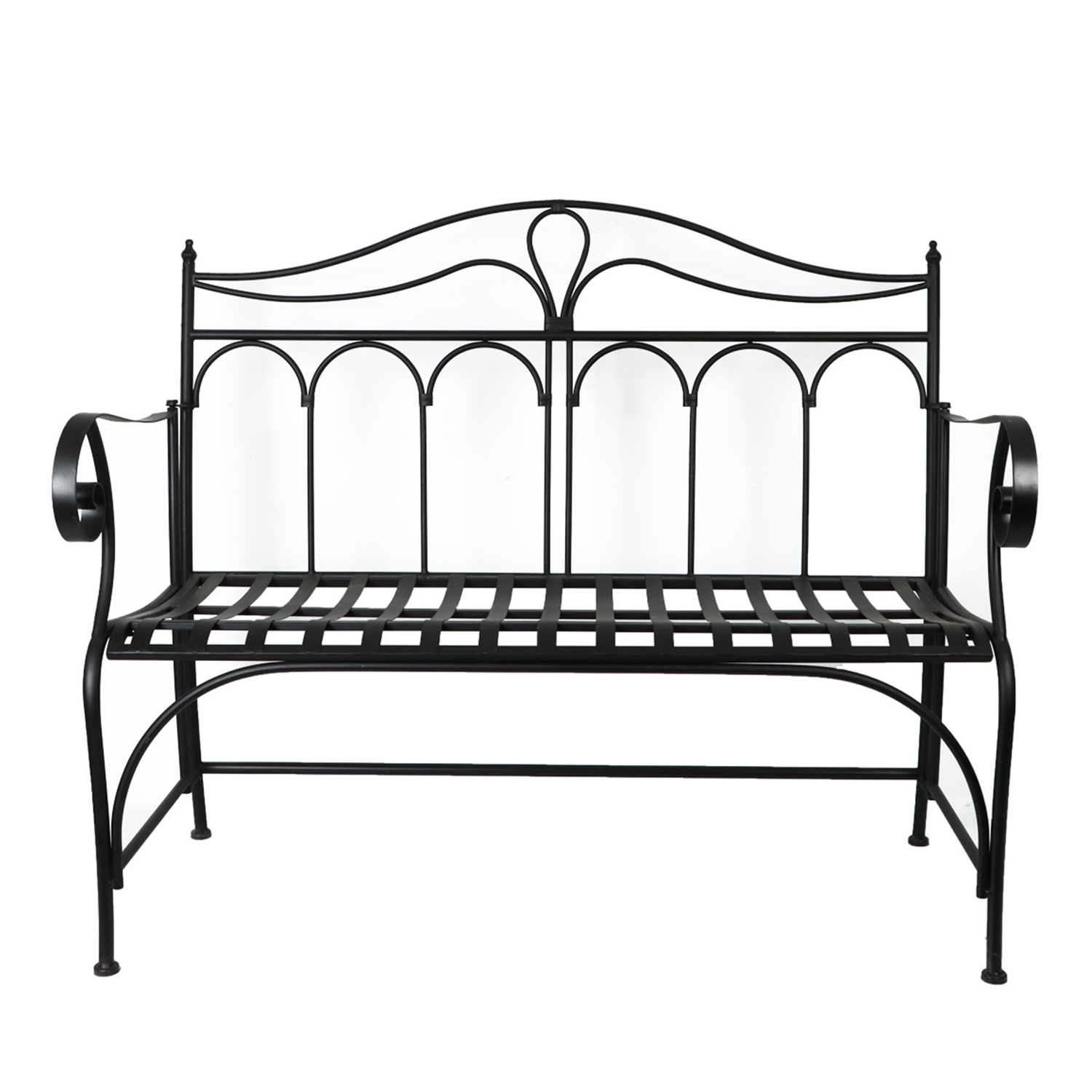 Outdoor Patio Bench Metal Porch Clearance Work Entryway Steel Frame Furniture Garden Bench for Yard