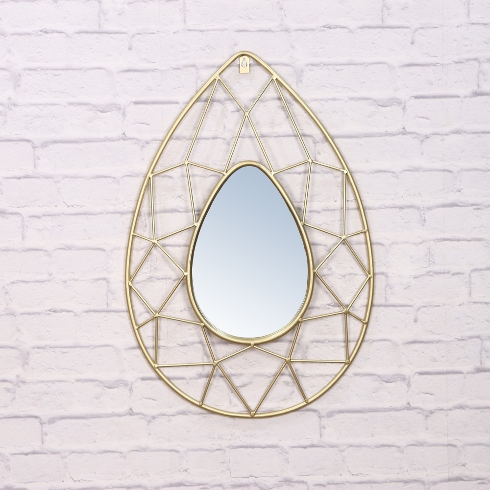 HYKING Decorative Mirrors Home Assesories Apartment Decor Wall Art Diamond Teardrop Wall Mirror