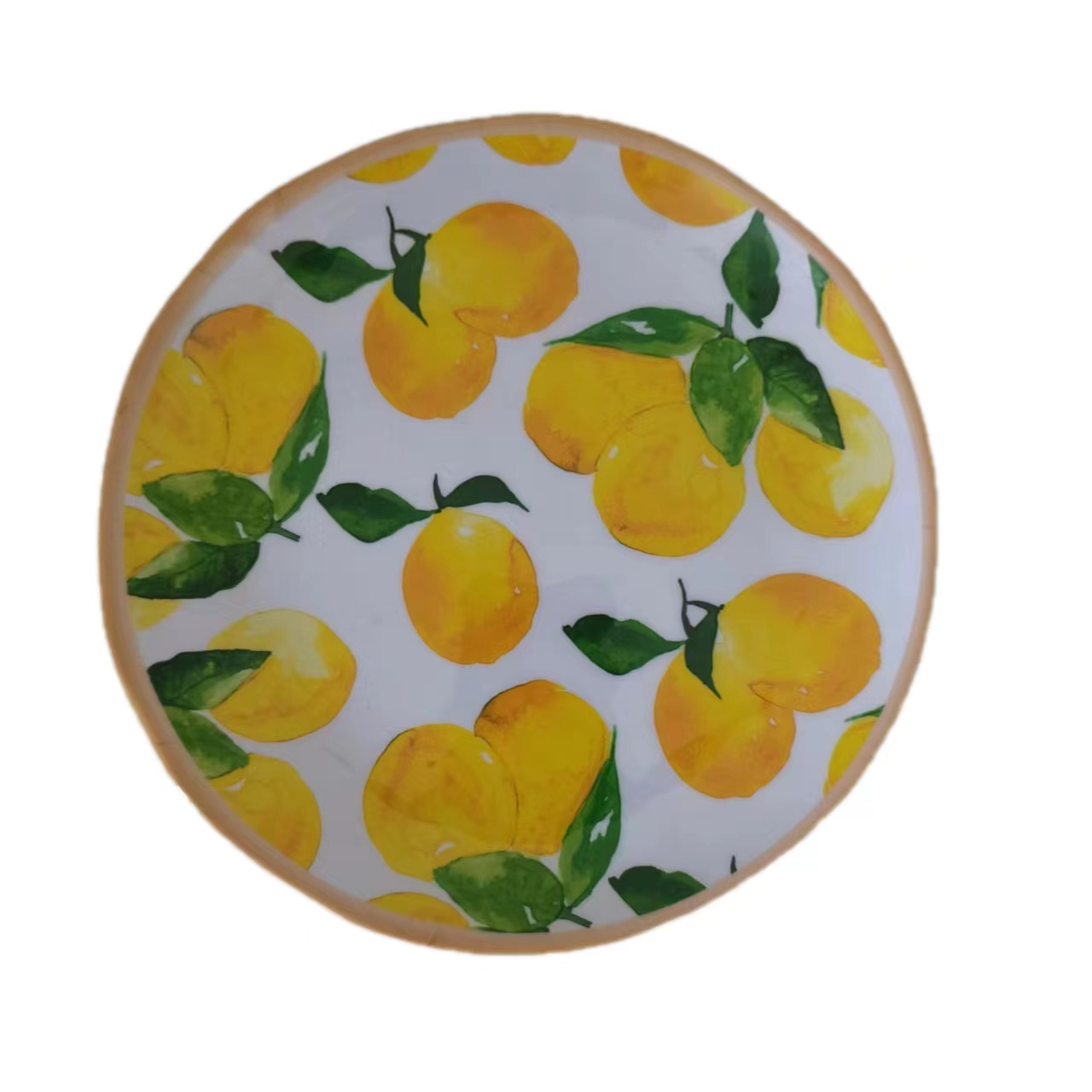 Wholesale Lemon Tree Design  Home Restaurant 7/8/9/10 Inch Melamine Plate Kitchen Dishes Dinner Plates