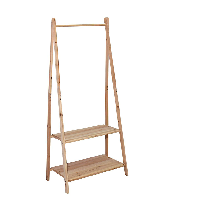 Multifunction floor wood coat storage rack freestanding  heavy duty wooden coat shelf racks