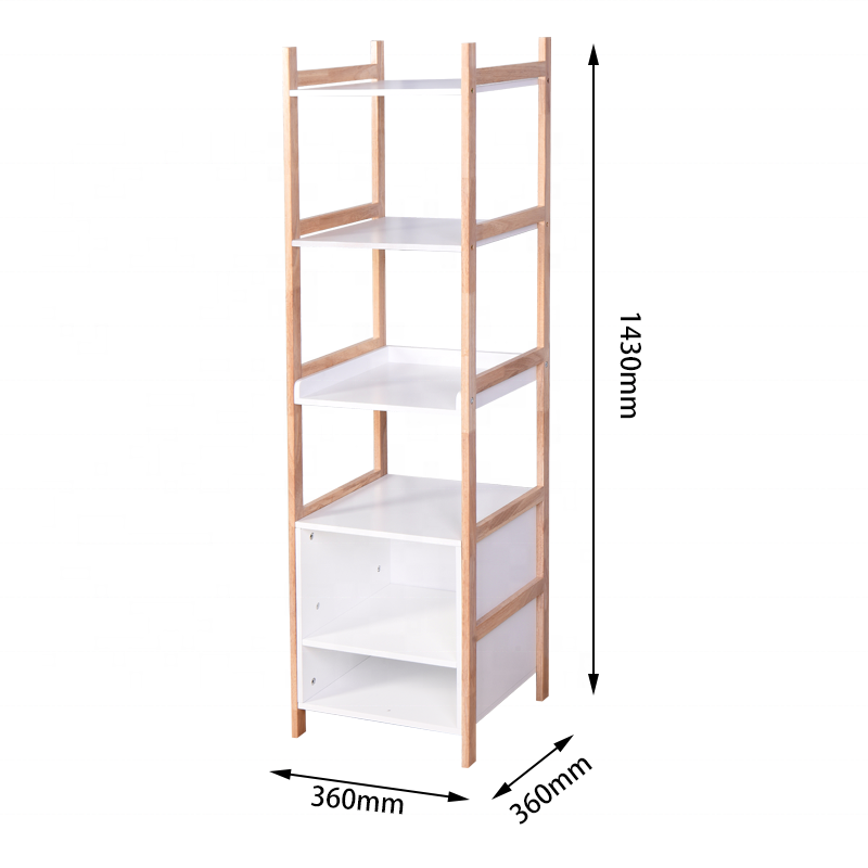 Multipurpose rack 4 tier wooden storage racks cabinets with four shelves