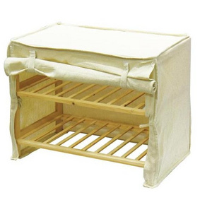 Wholesale non-woven shoe storage rack with fabric cover shoe rack