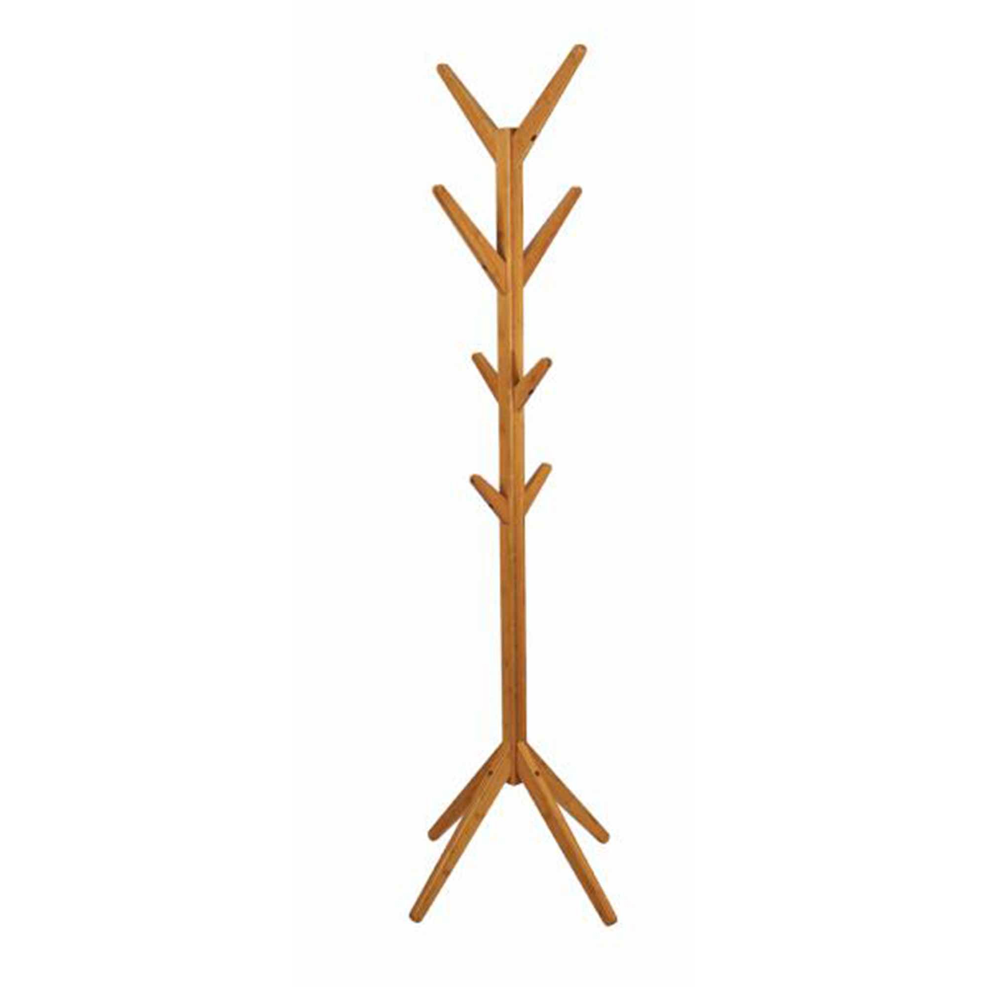 High quality tree style with eight hook clothes rack hanger heavy duty standing clothes rack bamboo coat rack