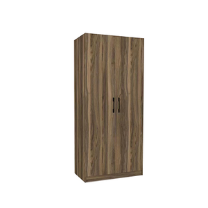 Modern Wood Bedroom Furniture Portable  Closet Wardrobe Cloth Cabinet With 2  Sliding Door