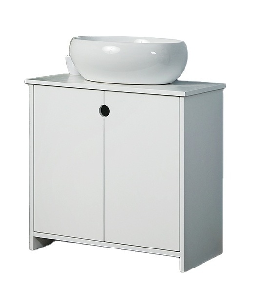 Hot sale plywood vanity white under sink double sink bathroom vanity cabinet  and sink