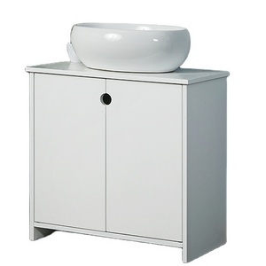 Hot sale plywood vanity white under sink double sink bathroom vanity cabinet  and sink