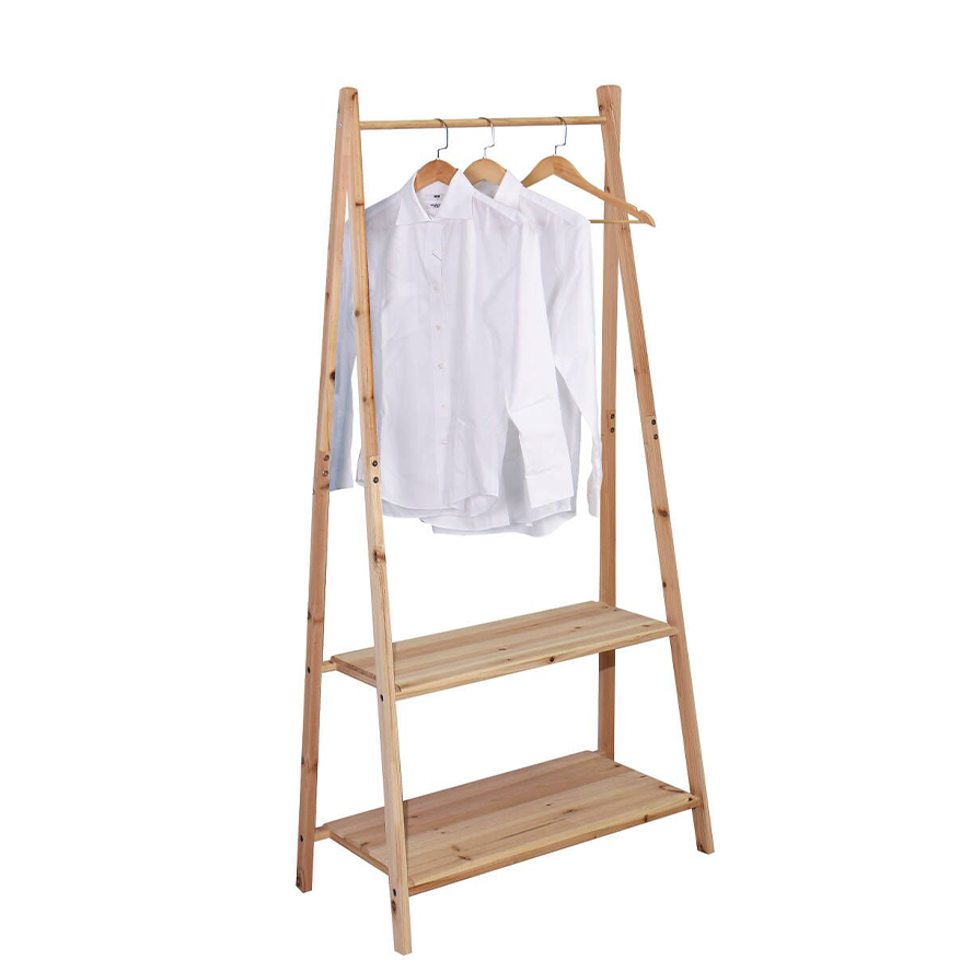 Multifunction floor wood coat storage rack freestanding  heavy duty wooden coat shelf racks