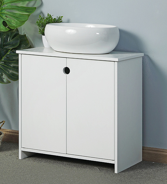 Hot sale plywood vanity white under sink double sink bathroom vanity cabinet  and sink