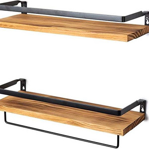 soportes y estantes para almacenamiento wall mounted storage organizer Floating Shelves Bamboo Bathroom Wall Shelf