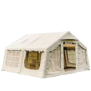 FUJl high quality Glamping tent 360 480 220cm accommodate 9 people Fireproof breathable inflatable air tent