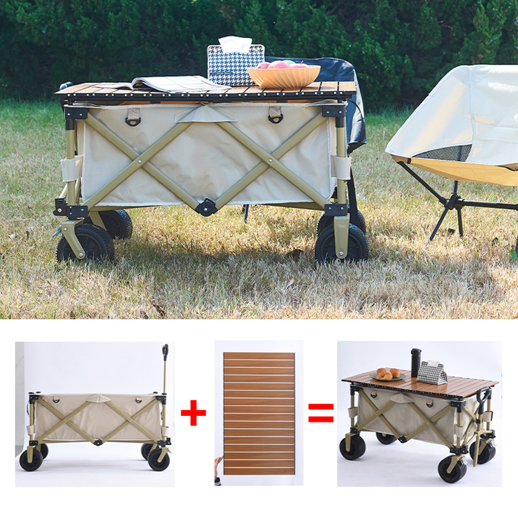 Factory wholesale OEM ODM Utility Camping Cart Portable Foldable Outdoor collapsible wagon