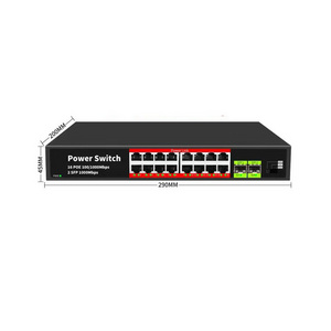 FU JIE Poe Switches 16 Port Poe + 2 Sfp Port 1000m Full Gigabit Unmanaged Network Switch Poe Switch For Ip Camera Cctv