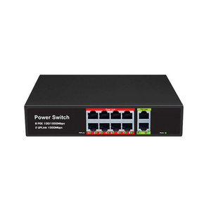 8 Port Poe + 2 Uplink Poe Switch 48v Extender 150meter 120w Big Power Ieee802.3af/at Standard Poe Network Switch