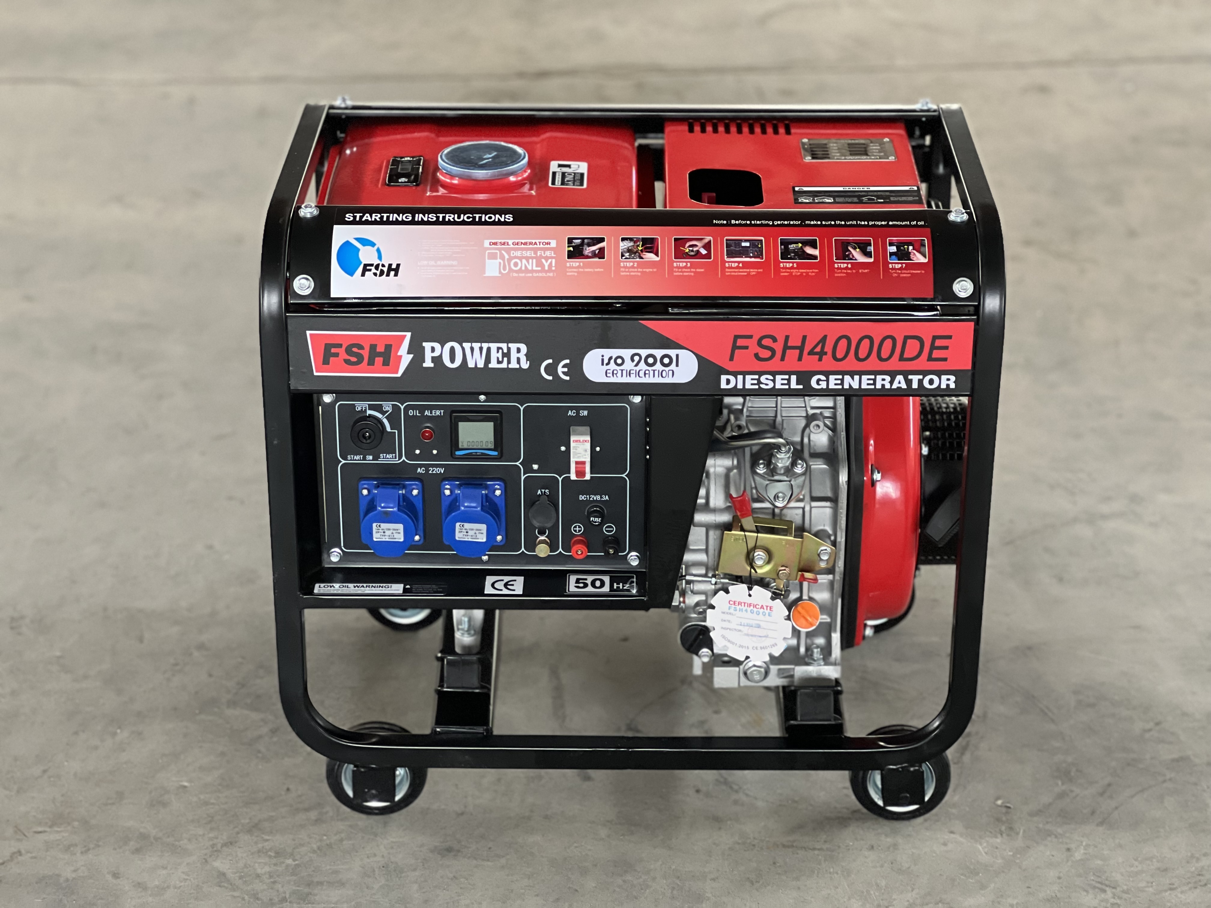 diesel engine  Portable Power Generator 5.0Kva 5Kw Generator diesel  220v Petrol Genset Generator