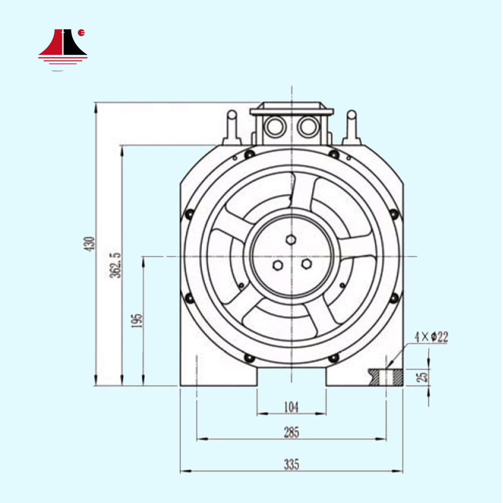 MONADRIVE Elevator Permanent Magnet Synchronous Gearless Traction Machine MONA320 Lift Spare Parts