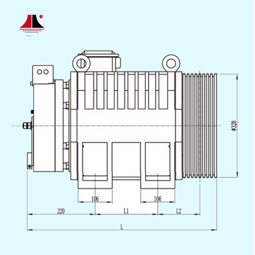 MONADRIVE Elevator Permanent Magnet Synchronous Gearless Traction Machine MONA320 Lift Spare Parts