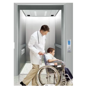 400KG 2 Person Commercial Wheelchair Lift Flat stainless steel Three Side Handrail Fuji elevator