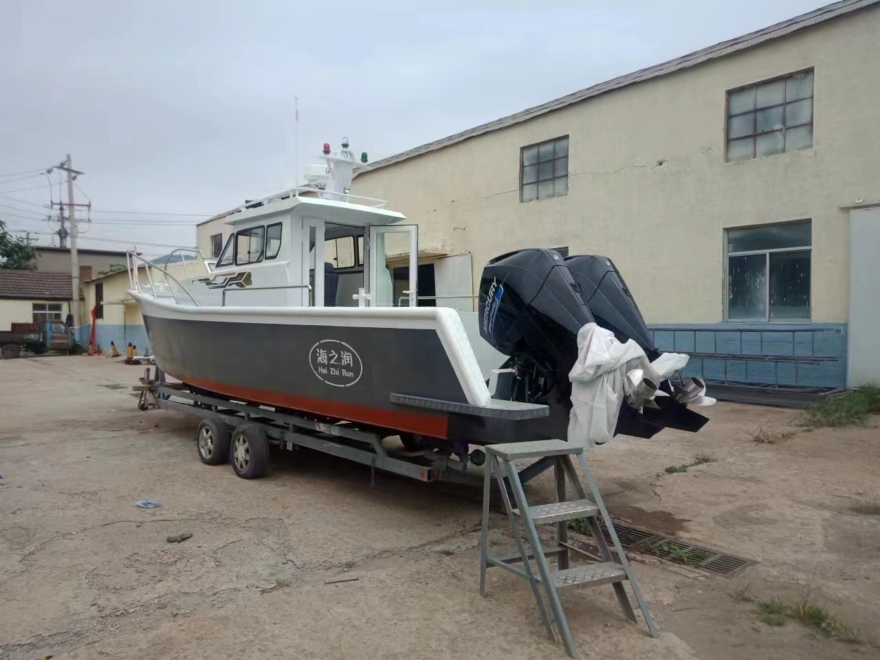 9.6m aluminum rib fishing boat with center console speedboat yacht for sale