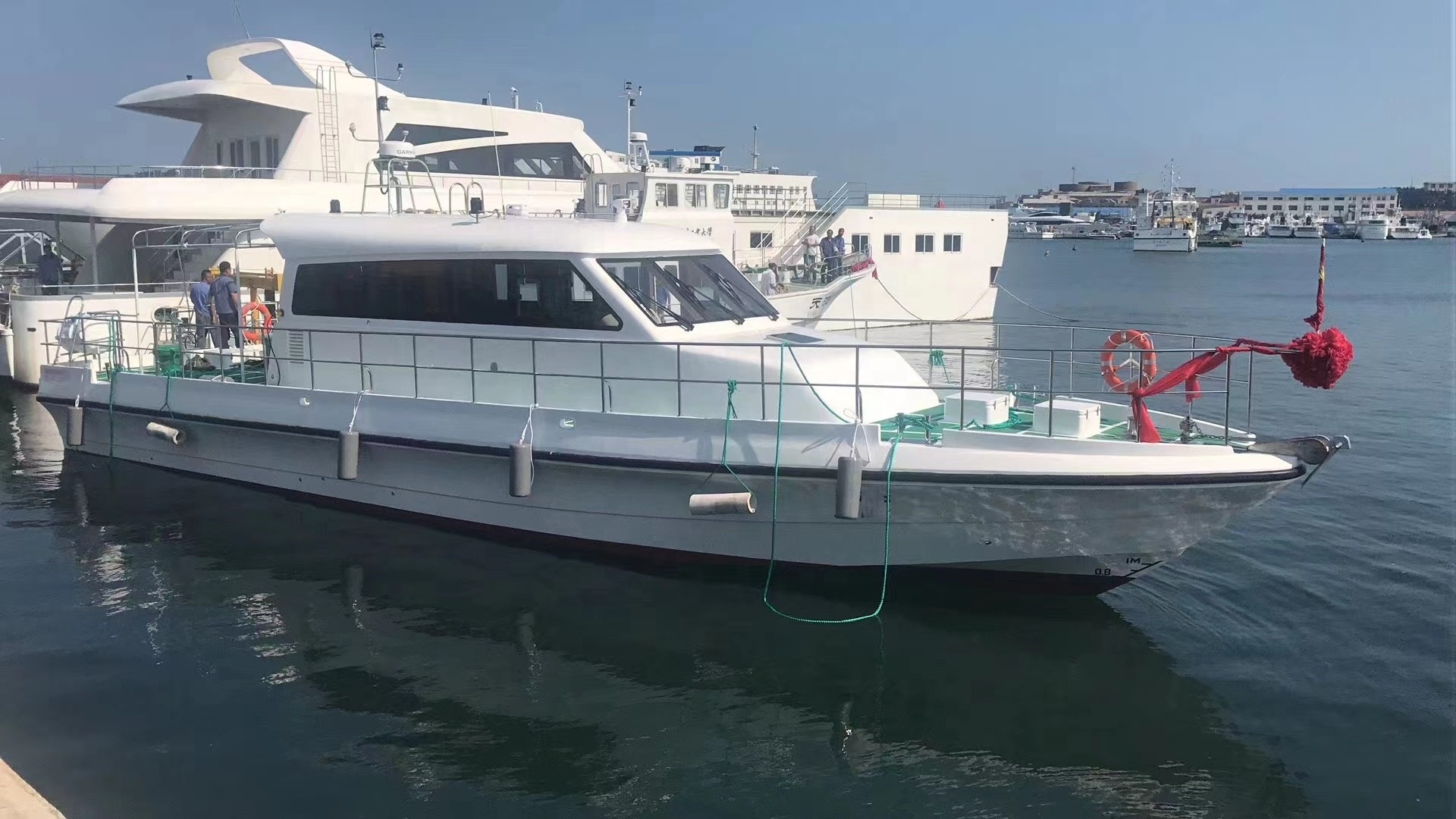 2023 Brand new 9.6m x 2.4m aluminum boat center console twin hull passenger speed boat for sale