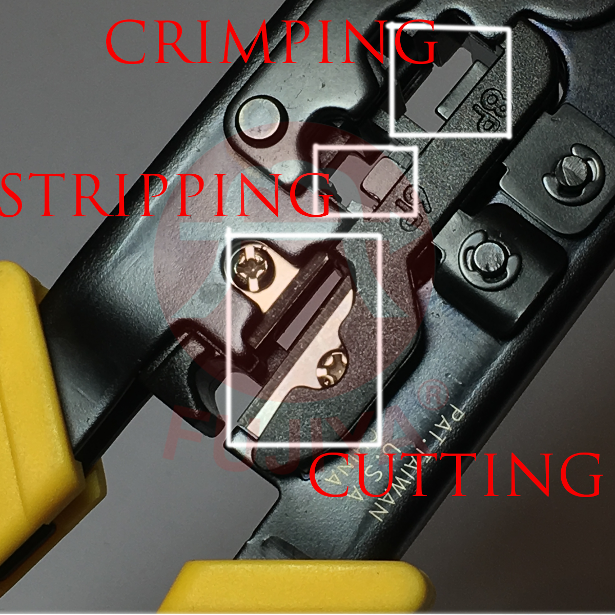 Taiwan 4P4C 6P6C 8P8C Multi Purpose Crimping Plier l SPCC steel body with SK-5 blade l wire crimping stripping and cutting l