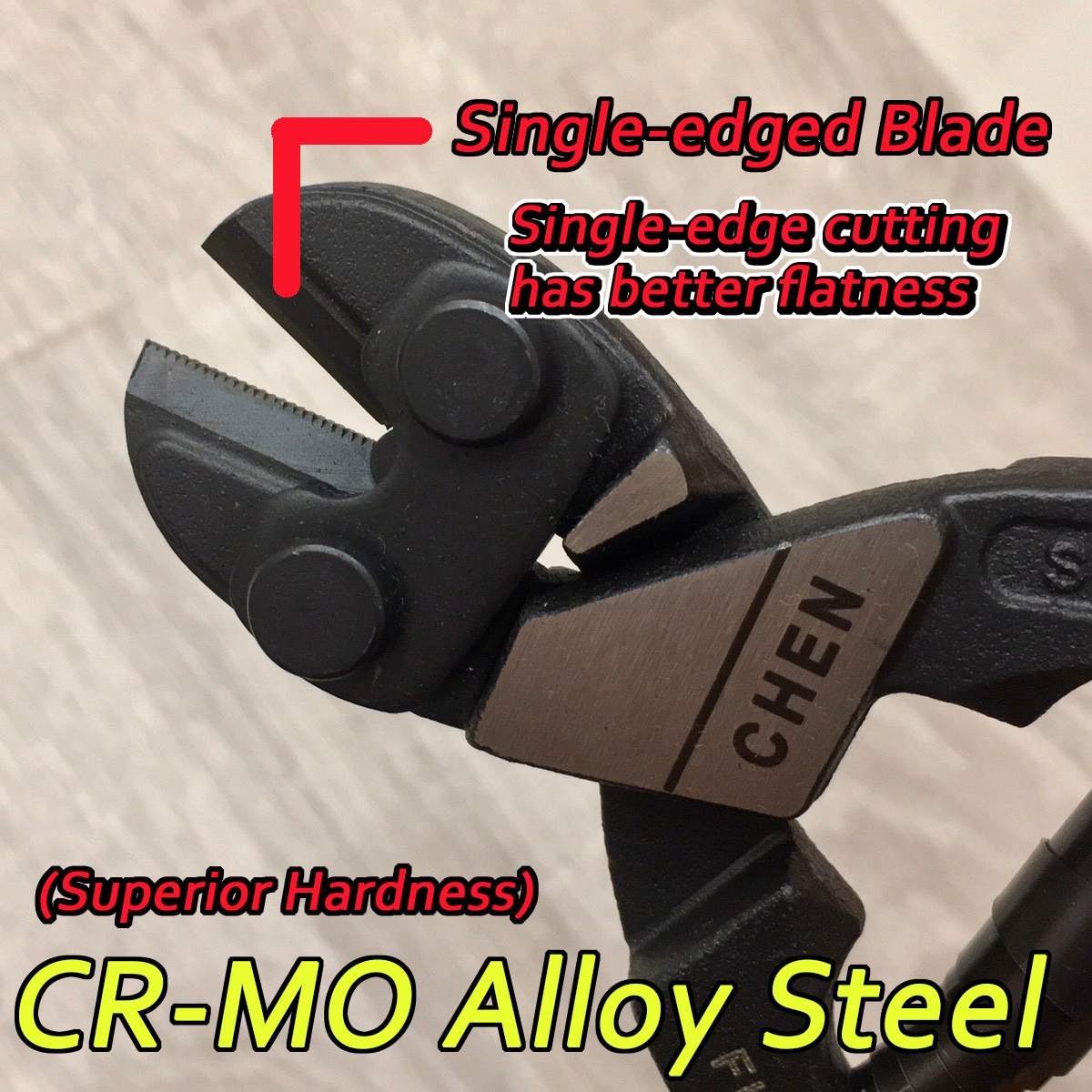 #No.1 Single Edge Steel Bolt Cutter for worker work man l High Leverage l CR-MO alloy steel l Safety lock device l Effort