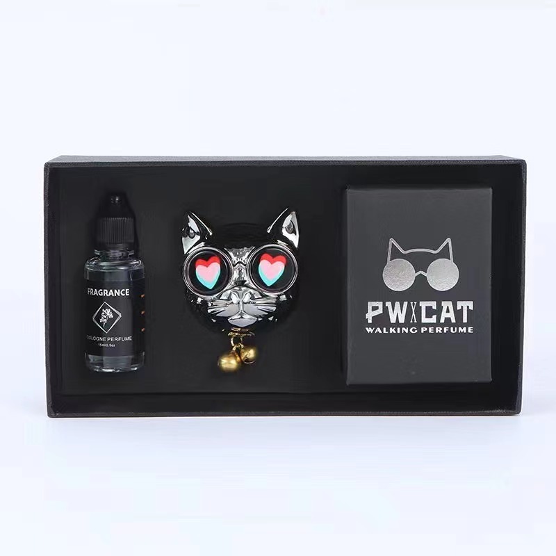 Car Air Freshener Cat Vent Perfume Cute Cat Gemstone Car Air Fresheners Vent Clips Cute Cartoon Decor Auto Accessories