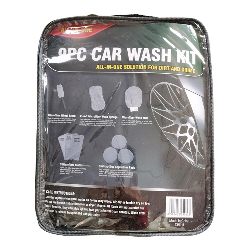 Wholesale Wash Auto Kit Microfiber Detailing Towel Wheel Brush Waxing Sponge Combination Car Cleaning Set