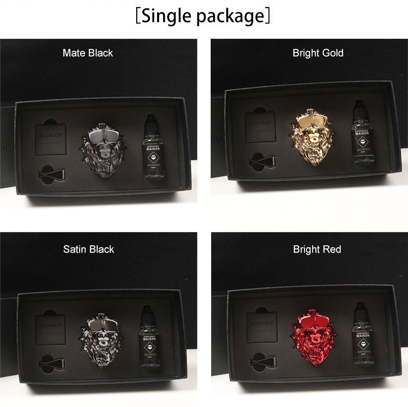 Brand new launched Lion head Car air freshener  for car perfumes accessories  rose gold black red