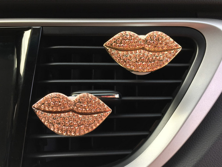 Diamond Sexy Mouth Car Air Freshener Perfume Outlet Clip Air Condition Vent Smell Decor For Women Girl Car Styling