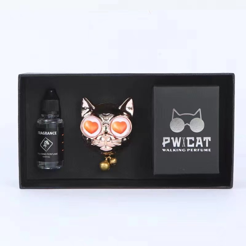 Car Air Freshener Cat Vent Perfume Cute Cat Gemstone Car Air Fresheners Vent Clips Cute Cartoon Decor Auto Accessories