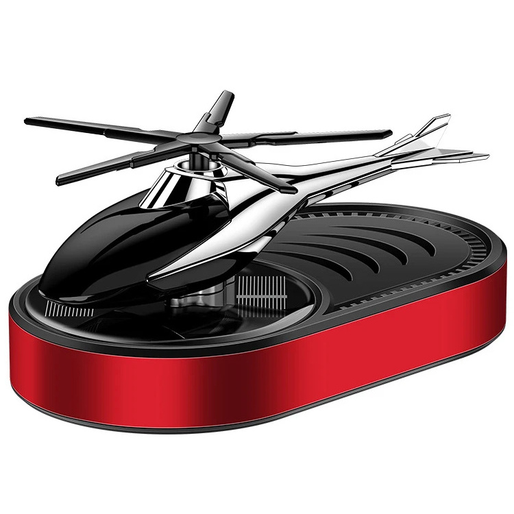 Car Air Freshener Helicopter Solar Rotating Aroma Diffuser Automotive Interior Decorative Accessories Universal