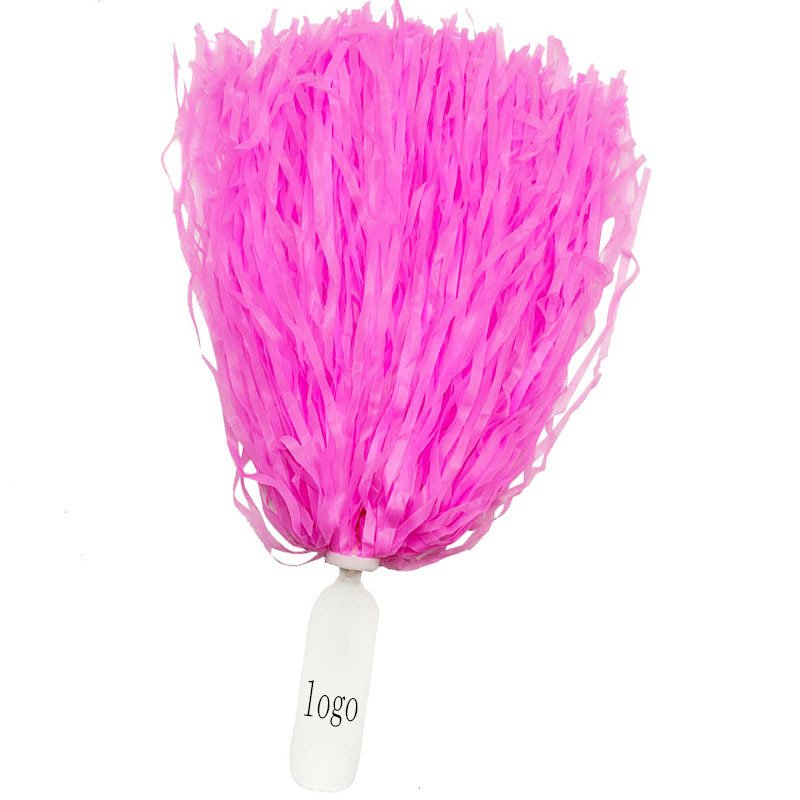 Poms Wholesale Customized pink cheer squad pompoms cheerleading white cheer pom poms