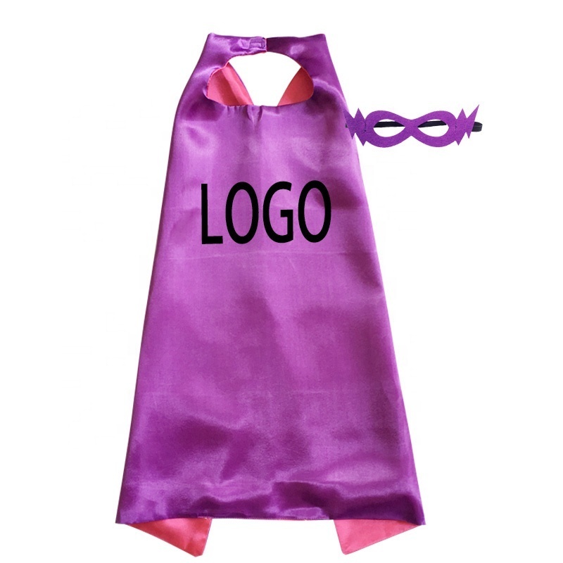 Kids Halloween Hero Cape Children Superhero Glow In The Dark Costumes Hero custom logo