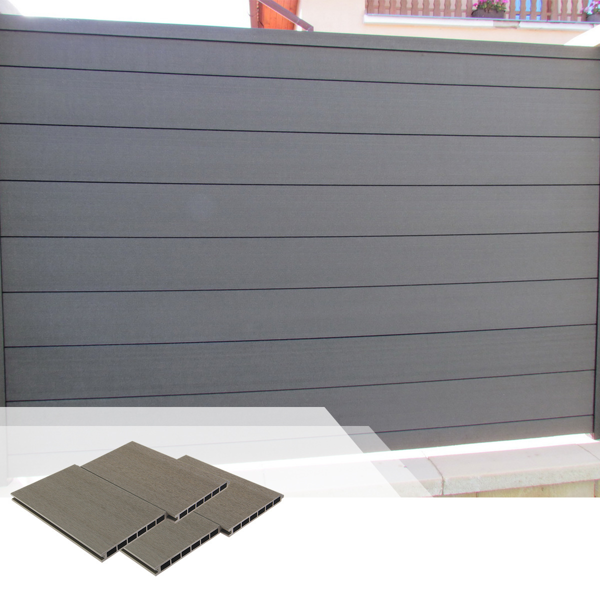 FOJU Wood Plastic Composite Wpc Fence Post Panels Door Boards Outdoor Garden Fencing, Trellis & Gates