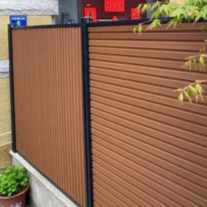 FOJU FOJU 6Ft Wpc Fencing Wholesale Cheap Plastic Wood Waterproof Wpc Outdoor Fence With Metal Aluminum Post