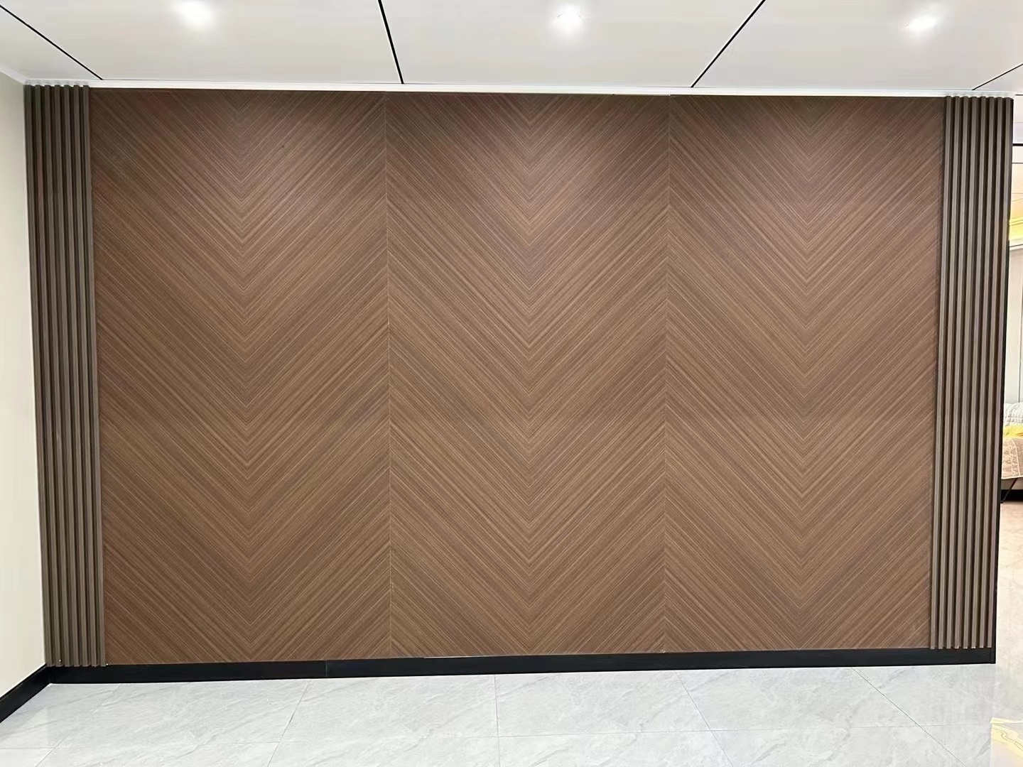 Waterproof Bamboo Charcoal Fiber Paneling Sheets Faux Wood Veneer Wall Panel