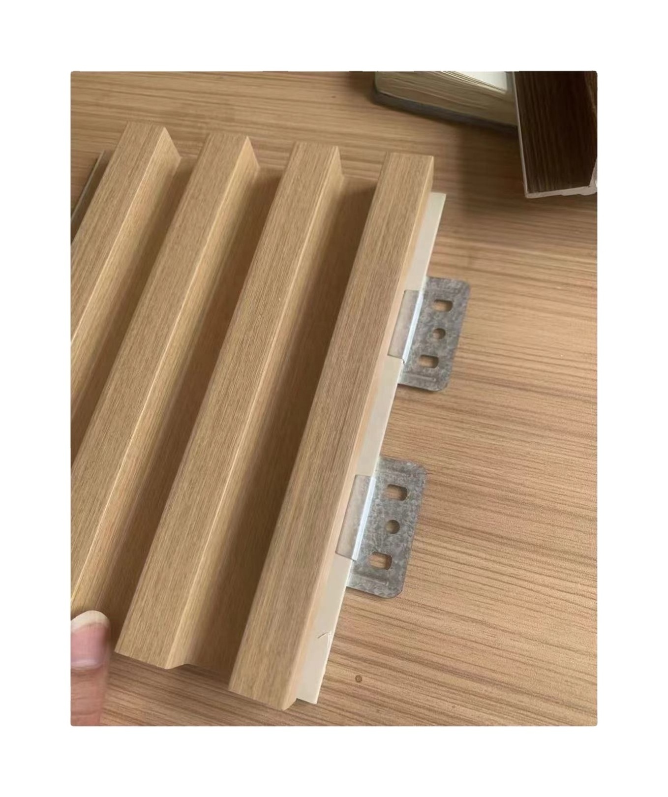 Plastic Wood Composited PVC WPC Decking Profile Louver Wall Cladding wpc fluted wall panel decorative