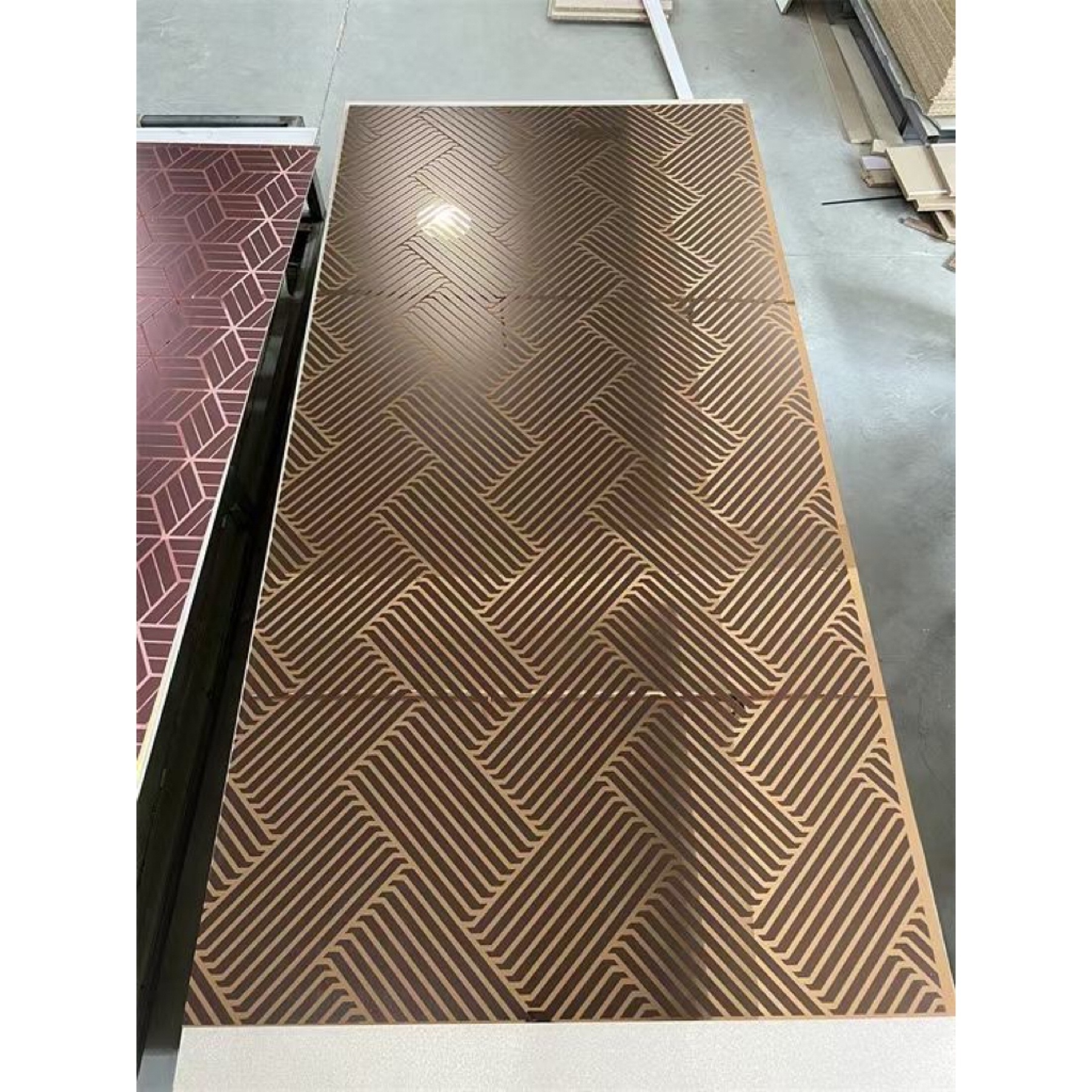 High Quality Metal color Hot sale Carbon Crystal Board Fireproof Bamboo Charcoal Metal Board Veneer