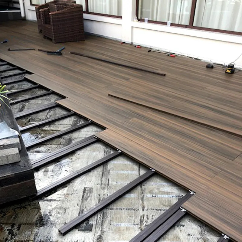 FOJU Provide Samples Weather Resistant Recycled Plastic House Decorative Wpc Deck Outdoor Co-Extrusion Decking Tile