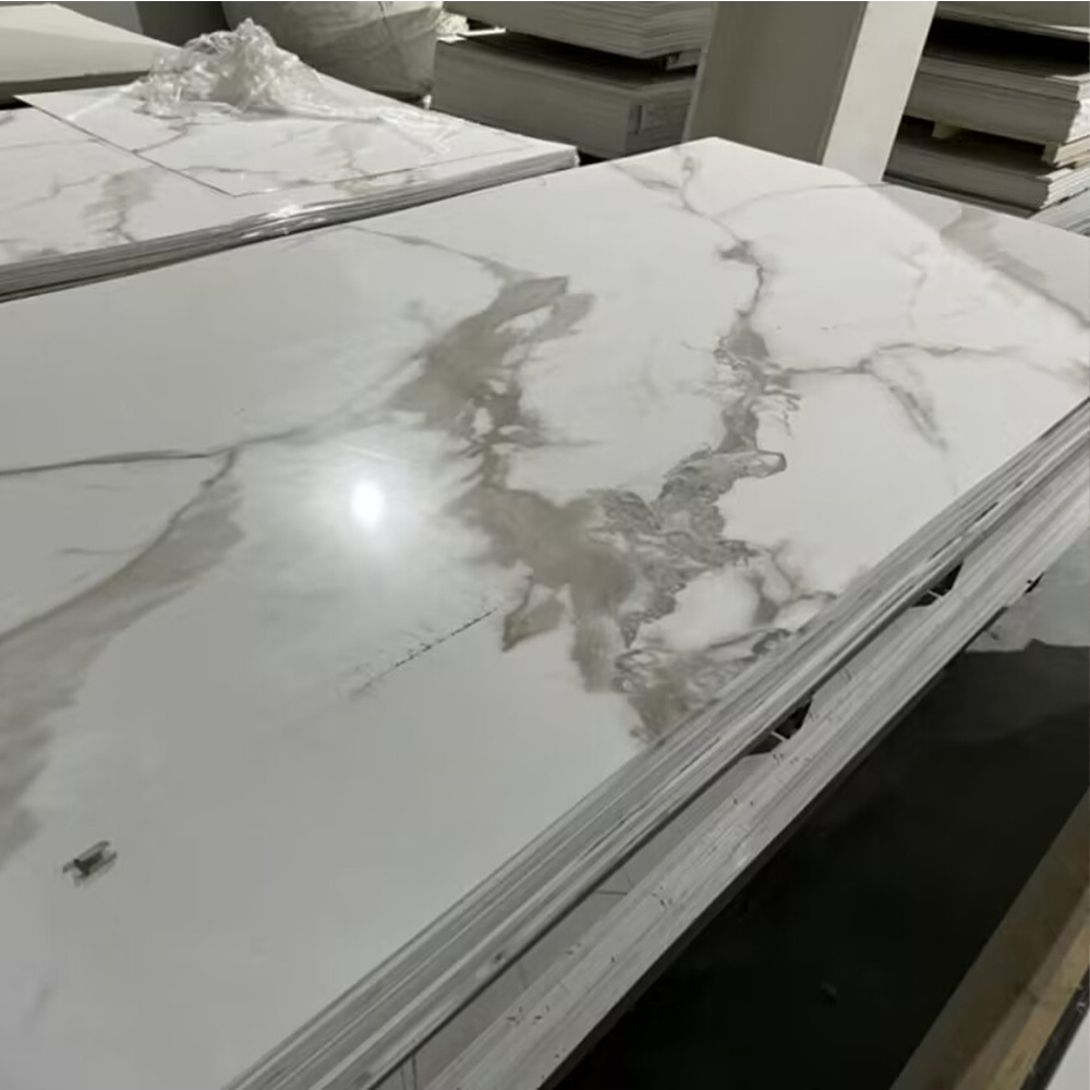 FOJU waterproof carbon slate UV marble pvc wall panel interior decoration marble wall panel UV Marble Sheet