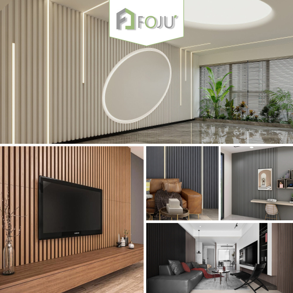 Foju 3d high quality accent wall cladding interior decoration wpc panel