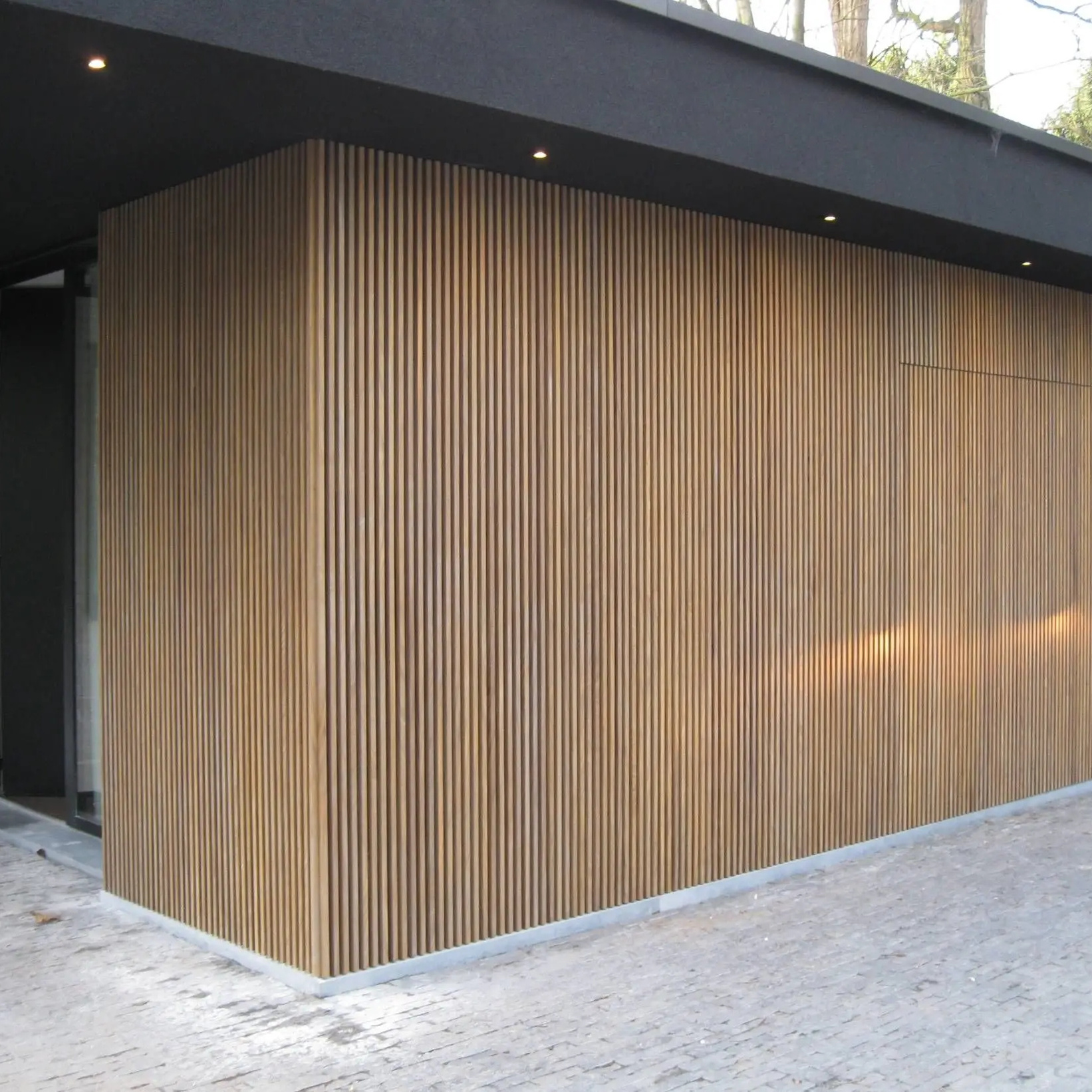 FOJU 3D wall outdoor cover cladding planks of WPC External Decorative waterproof wall clad wpc