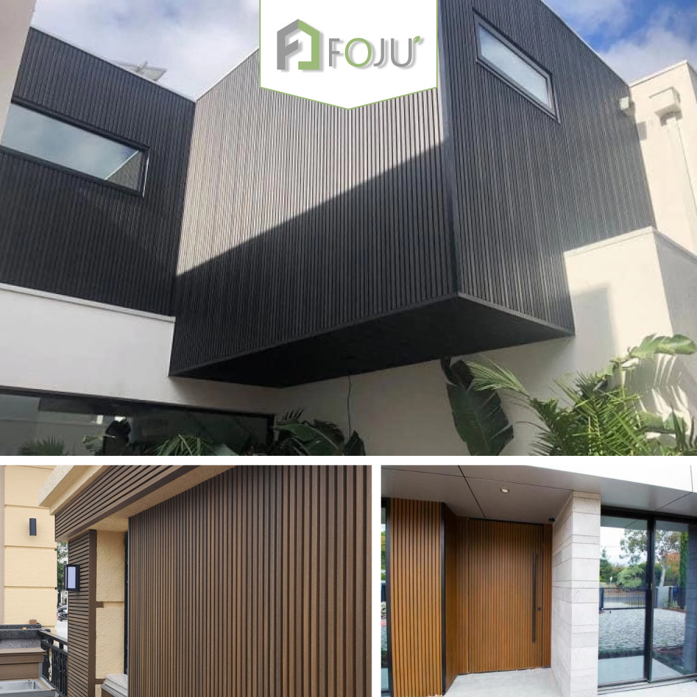 Foju co-extruded exterior outdoor wall wpc fluted cladding panel