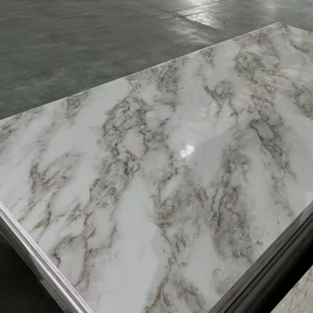 FOJU waterproof carbon slate UV marble pvc wall panel interior decoration marble wall panel UV Marble Sheet