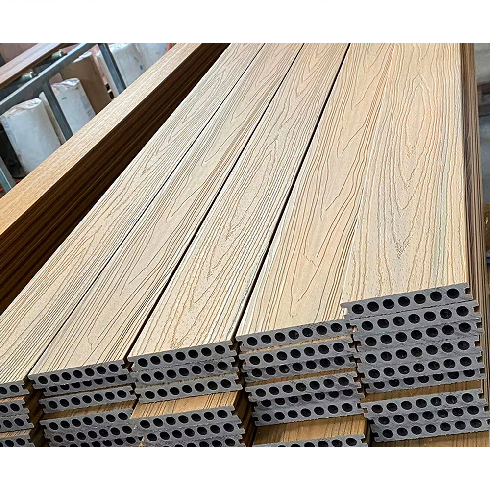 FOJU Provide Samples Weather Resistant Recycled Plastic House Decorative Wpc Deck Outdoor Co-Extrusion Decking Tile