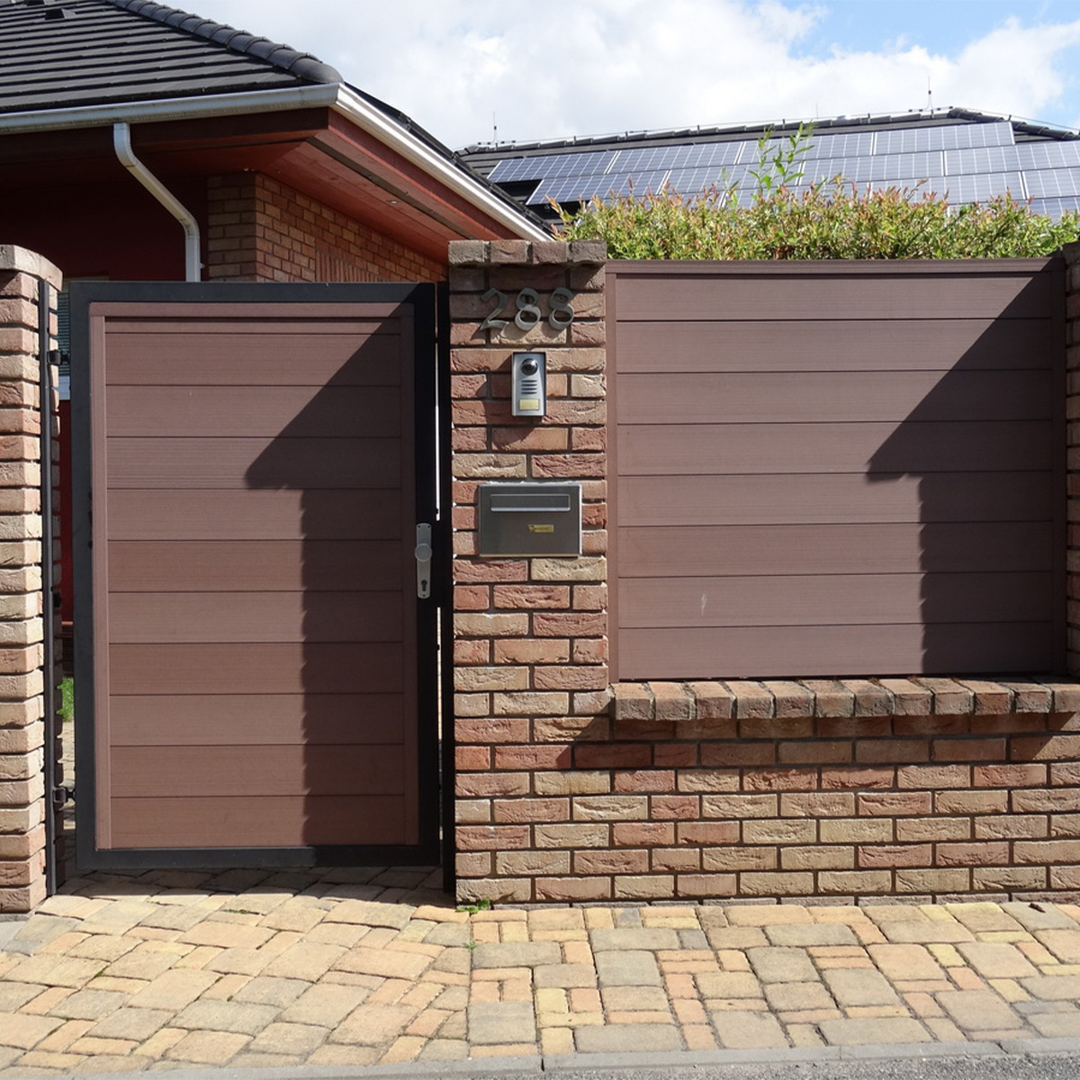 FOJU Easy Installation Privacy Fence Wpc Boards Home Yard Garden Decorative Composite Fencing And Gates Panels