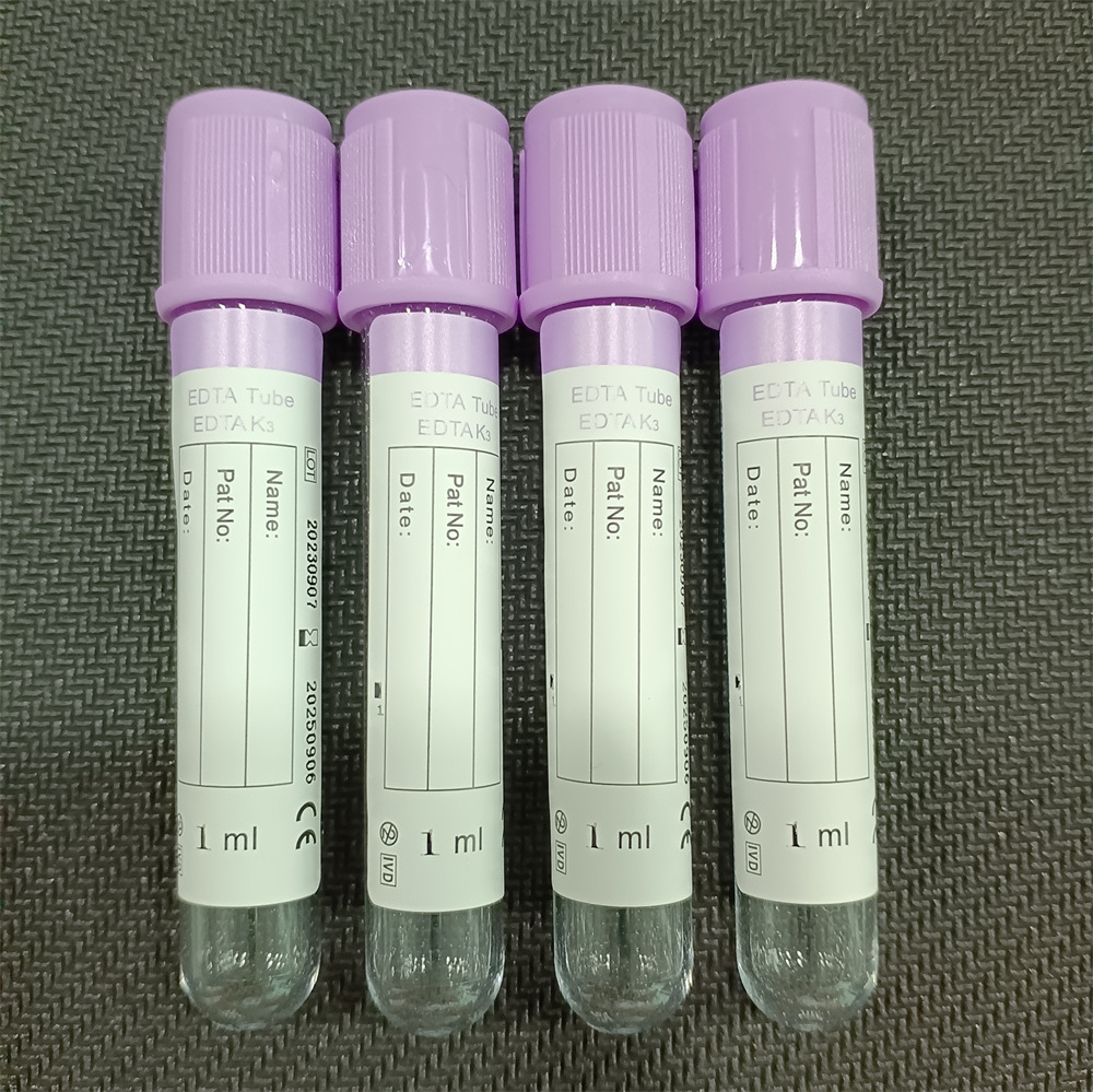 13x75mm 1ml 2ml 3ml 4ml 5ml vacutainer EDTA K3 Tube vacuum blood collection tube